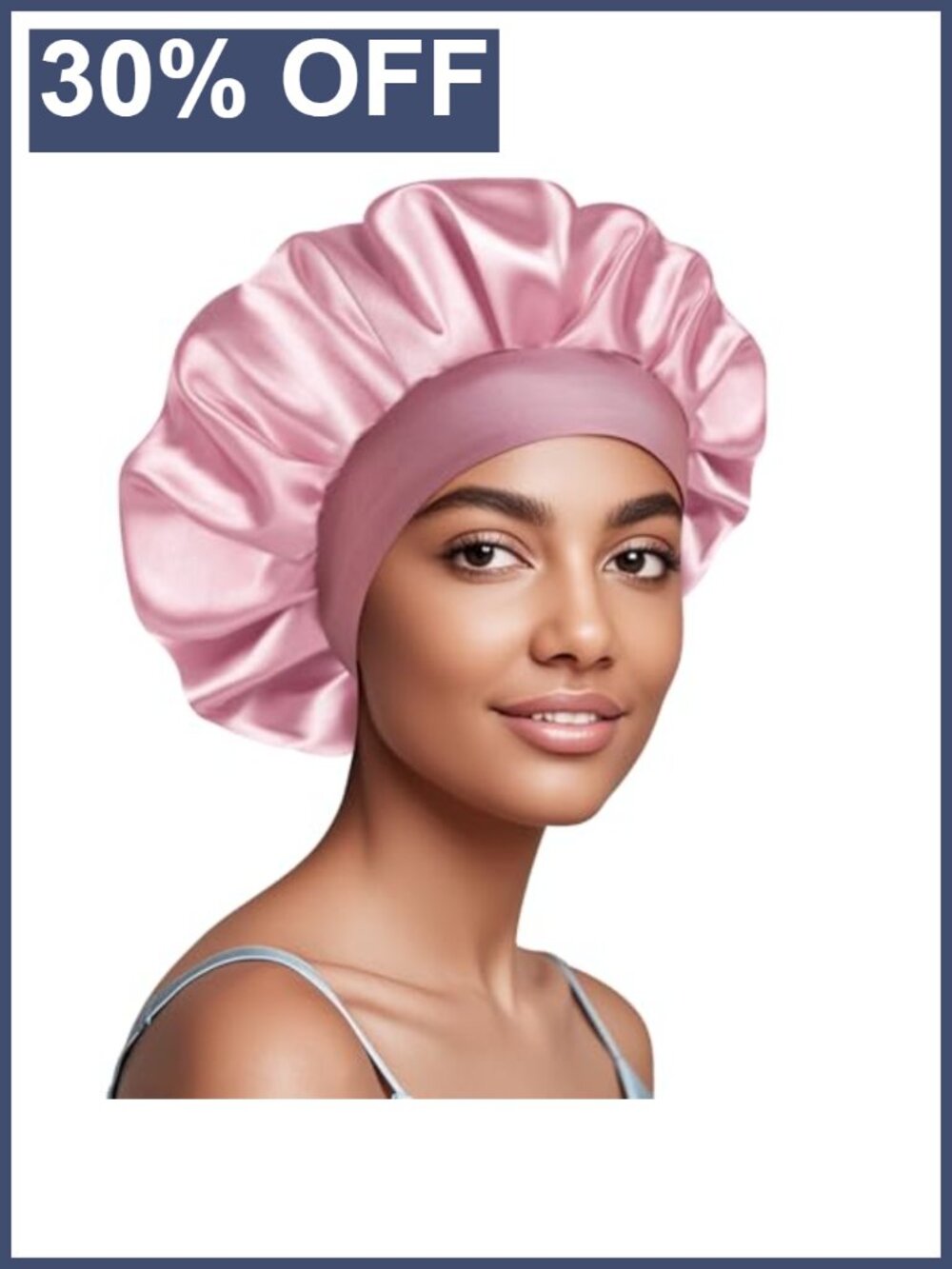 Satin Silk Lined Hair Bonnet for Sleeping Double Layer Sleep Nightcap